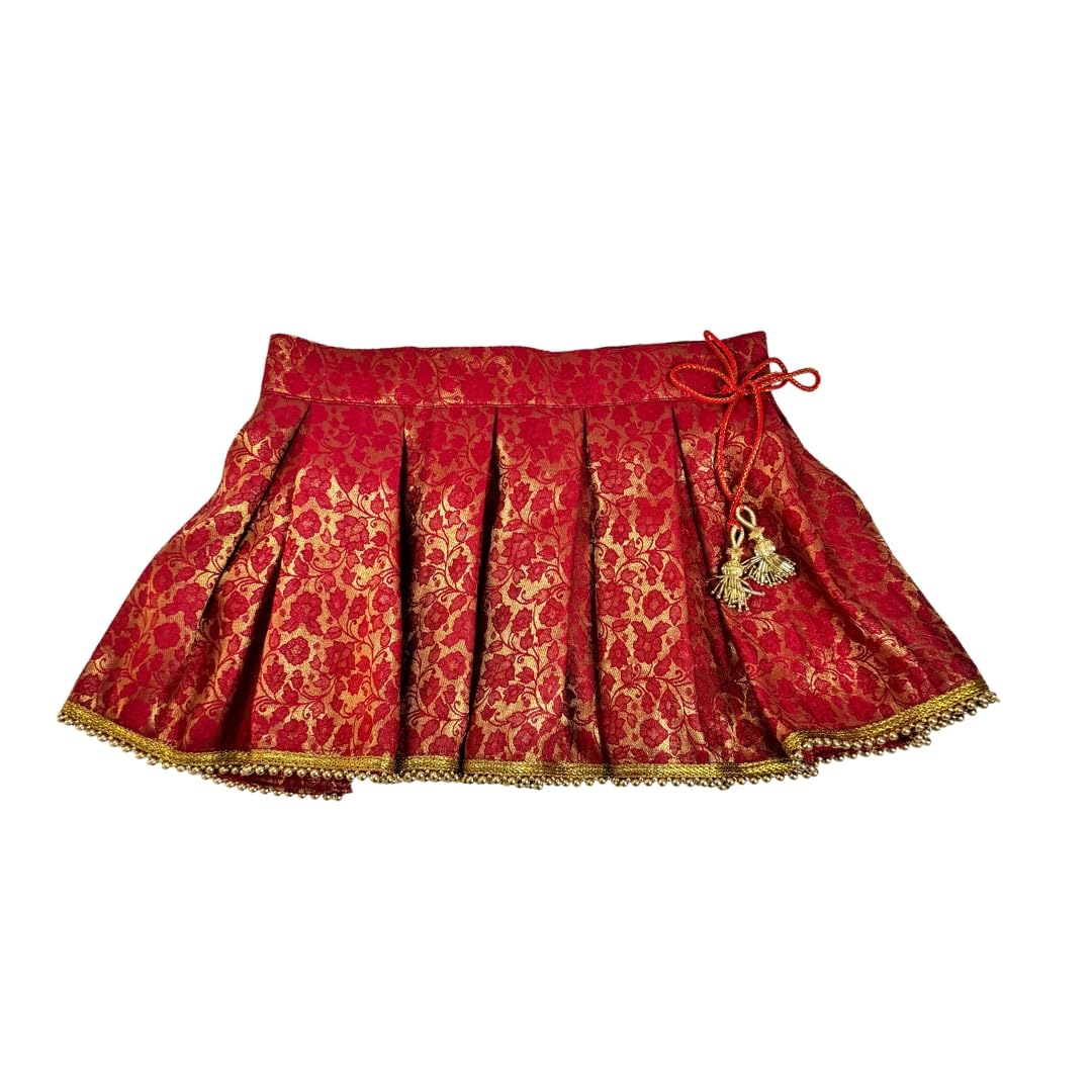 Rani Pink Banarasi Silk Lehenga for Dogs & Cats - Image 4