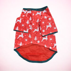 Dog Red Casual Printed Pure Cotton Kurta